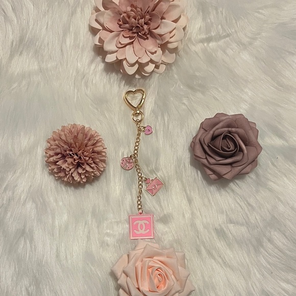 Source Unknown Accessories - C C Style Pink Bag Charm